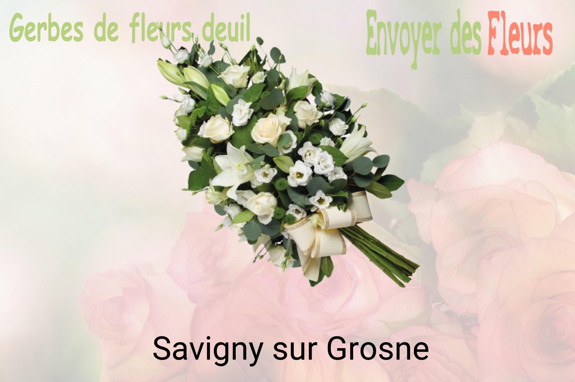 Gerbe de fleurs de deuil livrée à Savigny-sur-Grosne